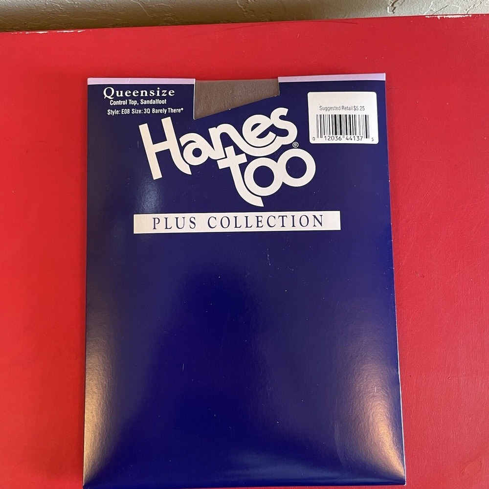 Hanes Plus Collection Queen Size 3Q Control Top Style E08 Barely There Pantyhose